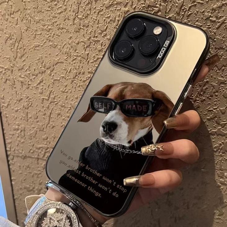 Funny Sunglasses Cat Dog Couples Phone Case for IPhone 16 15 14 13 Pro Max Soft Covers for 12 11 PRO MAX X XS 8Plus Clear Fundas