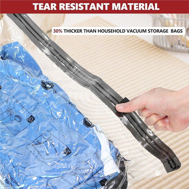 Portable Electric Pump Travel Vacuum Bags 12 Combo(4L/4M/4S), Compression Seal Cube For Luggage Organizer Storage