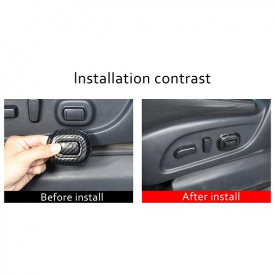 ABS Carbon fiber Seat Adjustment Button Cover Trim For Nissan Titan 2016-2024