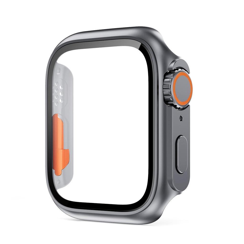Change To Ultra Case For Apple Watch 9 8 7 6 5 4 3 Iwatch Series 45mm 44mm 41mm 40mm 38mm 42mm Upgrade 49mm Tempered Glass Cover