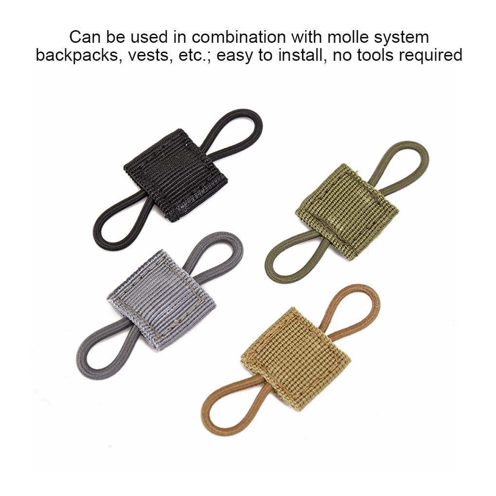 Tactical Ribbon Buckle Binding Retainer Outdoor Bag Fixing Accessory Replacement for Elastic Rope Webbing Buckle