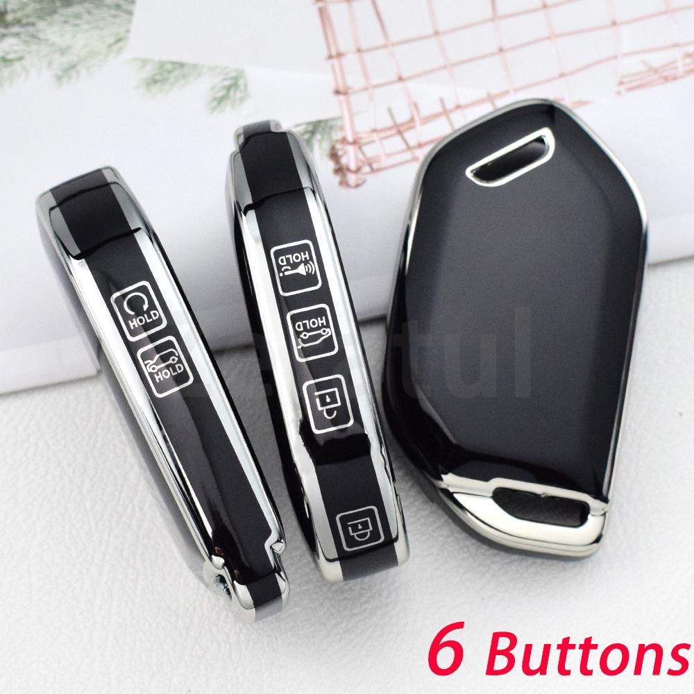 For Kia Picanto Sorento Mq4 Carnival Ka4 Morning K5 Carens Tpu Car Key Case Cover Auto Shell Fob Holder Bag Accessories