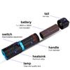 50m Outdoor Underwater Portable LED Torch Aluminium Alloy Waterproof Flahlight Lamp