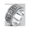 Men's Rotating Index Finger Ring - S925 Sterling Silver, Retro Thai Style, Fashionable Jewelry