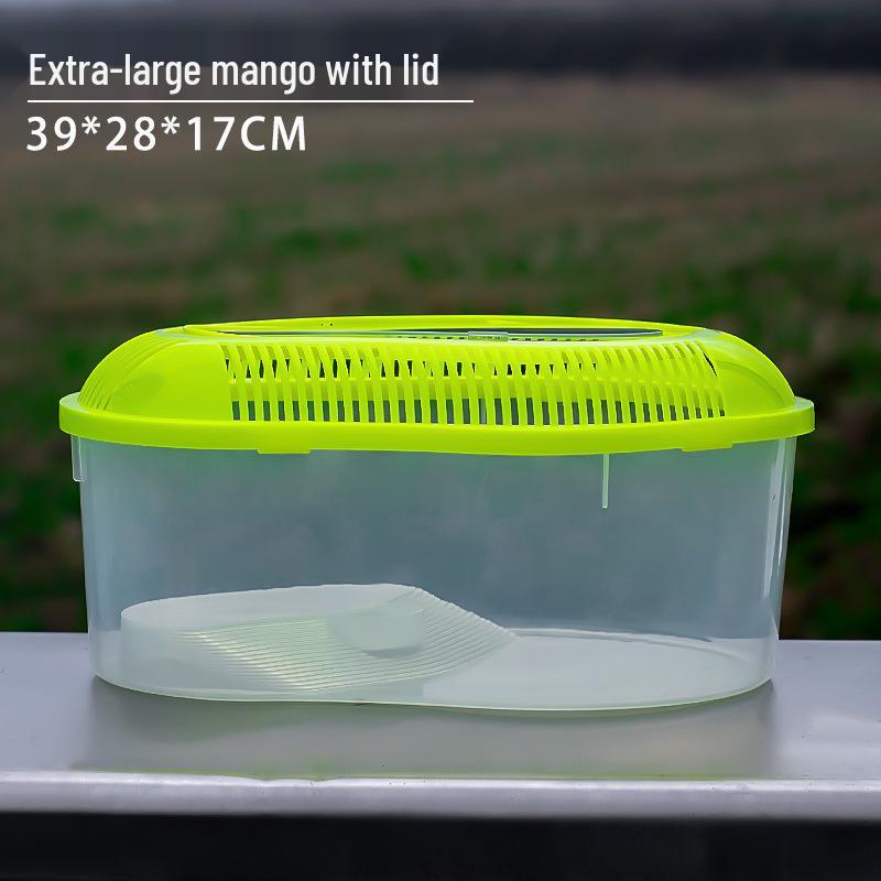 Transparent Handheld Pet Breeding Box - Large, Medium & Small Sizes for Turtles, Goldfish, or Hamsters.