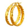Layered Woven Texture Gold Hoop Earrings - High-End, Non-Fading Titanium Steel (2025)