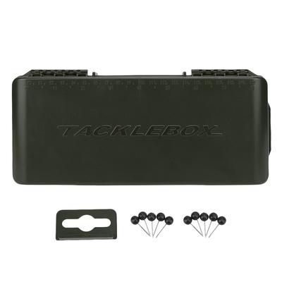 European Style Fishing Line Magnetized Storage Box Large Capacity Stainless Steel Hinge Removable Hooks Green