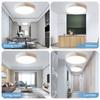 Modern LED Ceiling Light Wooden Round Macaron Chandelier for Bedroom Living Room Dining Hall Hallway Home Decor