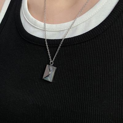 Creative Envelope Pendant Necklace Adjustable Length Women Necklace Birthday Valentine Day Jewelry