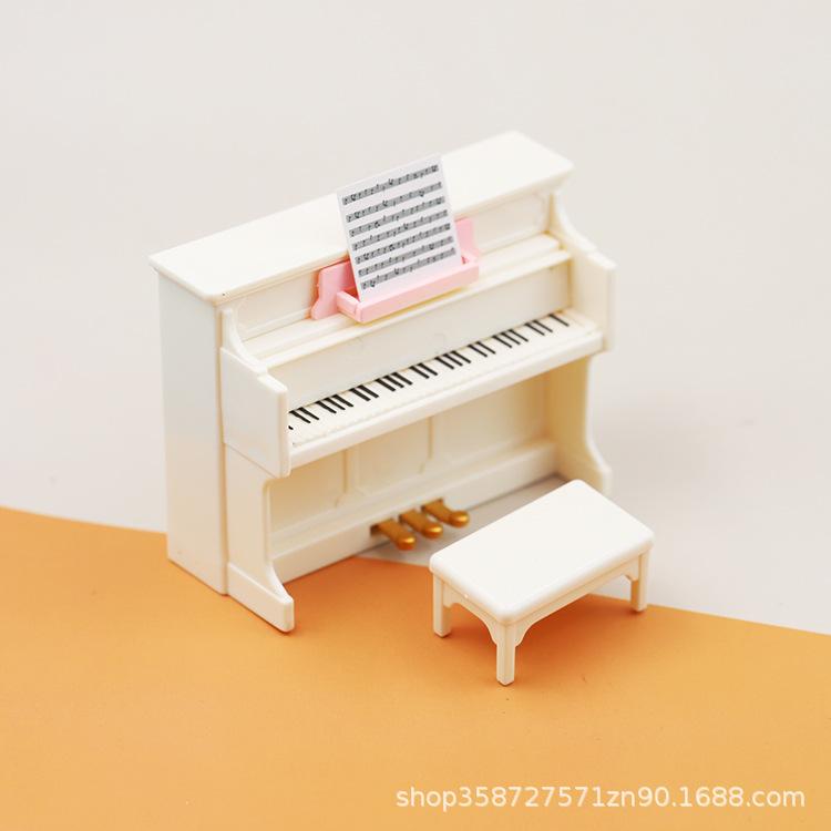 Doll House Accessories Mini Furniture Small Piano Musical Instrument Model Ornament Toy Girl Healing Children'S Small Gifts