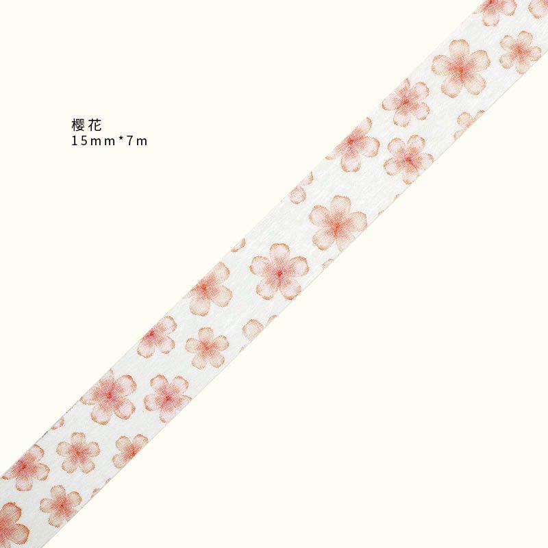 

1roll Flower fire, alphanumeric pencils, cherry blossom embroidery, paper tape