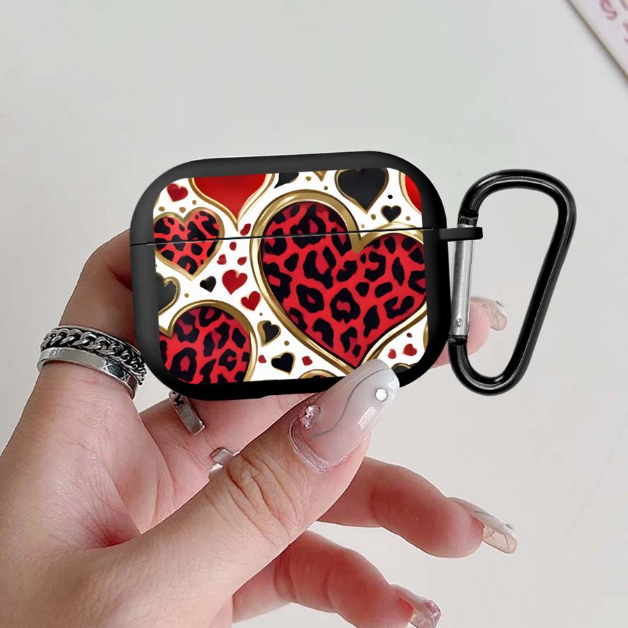 Heart-shaped Leopard Case For Airpods 2 Pro3 3 Pro 4 Pro2 1 Earphone Cases Cover Airpods Pro 3