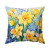 Blue And Yellow Flower Pillowcases Bedroom Living Room Sofa Home Decor Polyester Cushion Cover With Zipper
