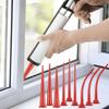 Caulking Nozzle Plastic Caulk Nozzle Applicator Extension Tool Replacement Door Window Long Caulking Nozzle for Kitchen Bathroom