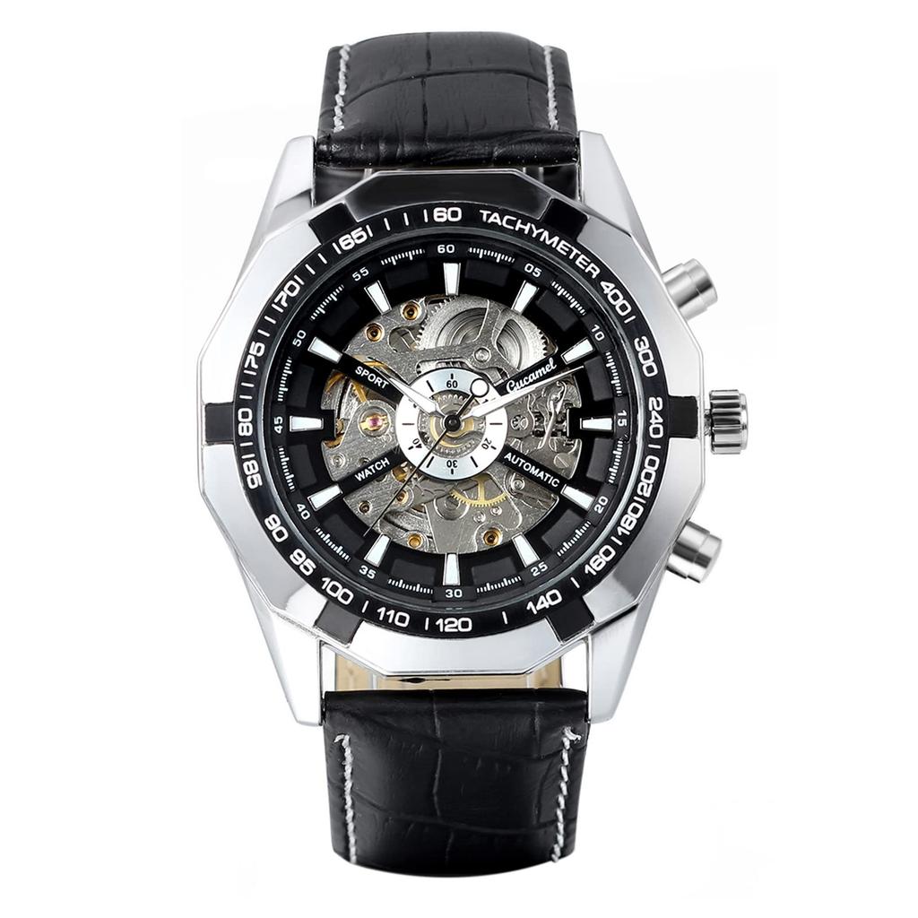 JewelryWe Fashion Casual Business Analog Quartz Leather Christmas Day Gifts Men's Watches, Watches, Display, Watches, Strap, Valentine's