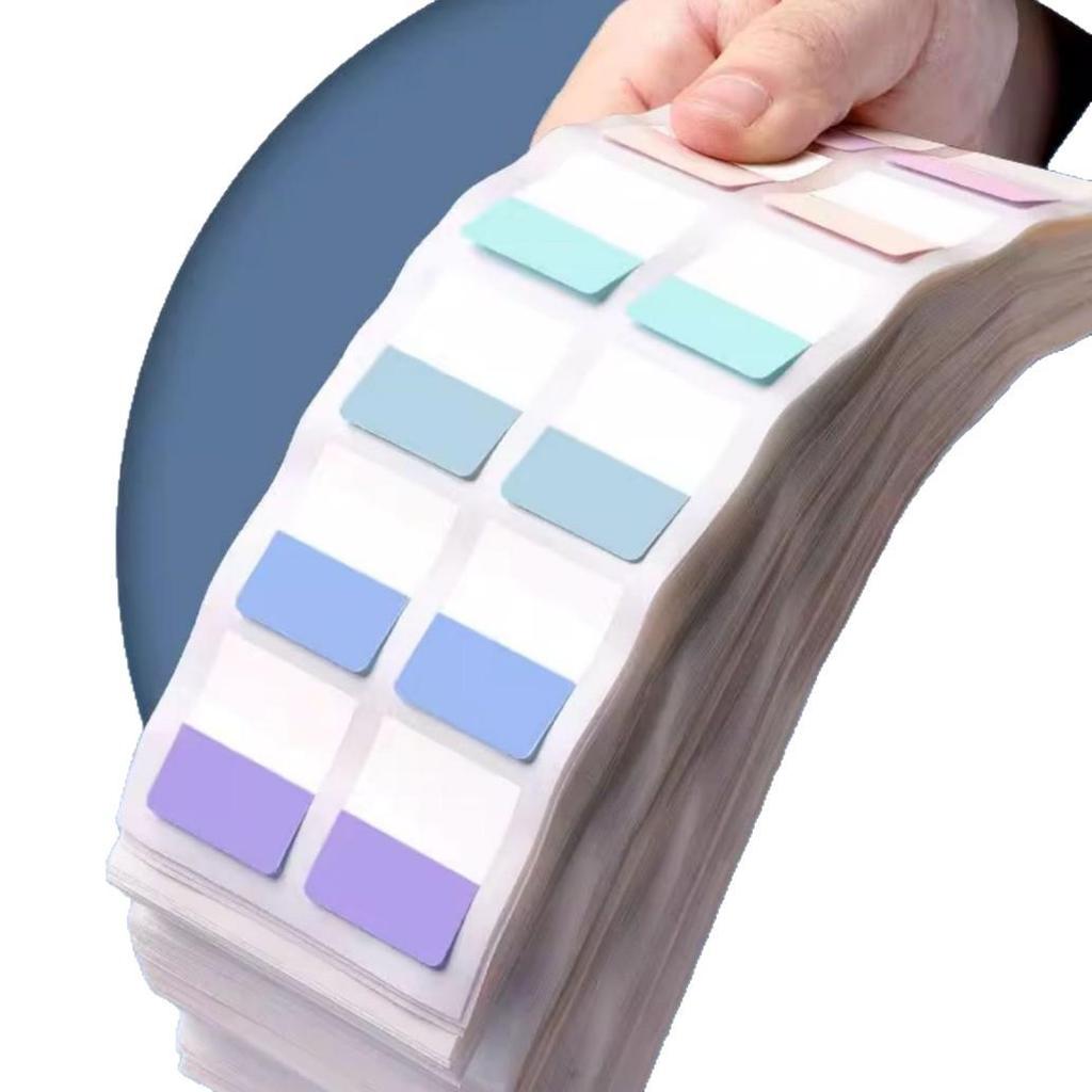 Fluorescent Writable Sticky Index Tabs with Strong Adhesion