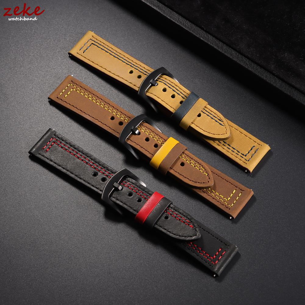 Echtes Leder Uhrenarmband für Huawei Watch GT 2 Armband 20mm 22mm Ersatzbänder für Samsung Galaxy Watch 42mm 46mm Armband