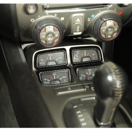 Carbon Fiber Gear Shift Front Dashboard Cover Trim For Chevrolet Camaro 2010-15