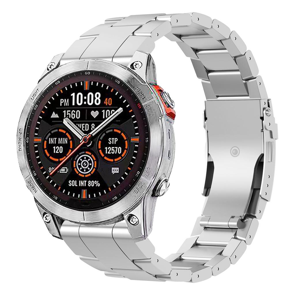 22mm Quick Release Watch Band for Garmin Fenix 8 Pro AMOLED 47mm/8 47mm/Fenix E 47mm Titanium Alloy Strap with Double-Fold Buckle