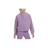 Therma-Fit One Einfarbige Kapuzen-Freizeit-Fleecejacke mit Reißverschluss für Damen Jacken Staub-Lila FB5639-536