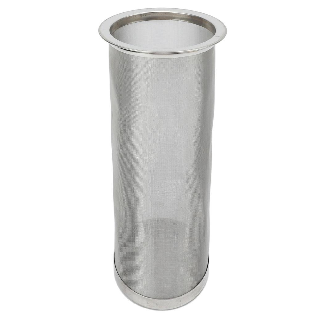 Cold Brew Coffee Filter Stainless Steel Reusable Wide Mouth Mesh Cylindrical Filter with White Gasket for Tea