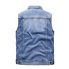 Men's Retro Trend Jacket, Large-sized Middle-aged Waistcoat, Pure Cotton Multi-pocket Vest Men Asian Size