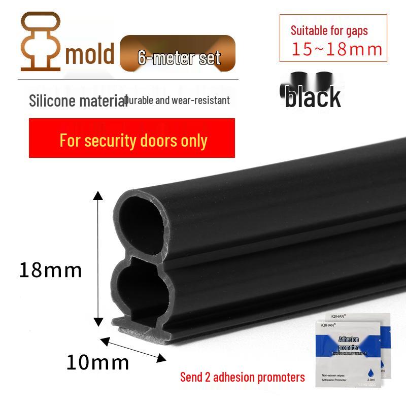 Diebstahlsichere selbstklebende Silikon-Dichtungsleiste für Tür und Fenster zum Abdichten gegen Wind und zur Isolierung