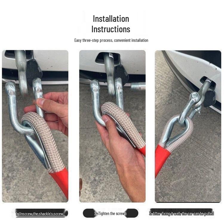 Hochleistungs-20-25 Tonnen Bruchfestes Offroad-Abschleppseil - Verdickt & Verschleißfest