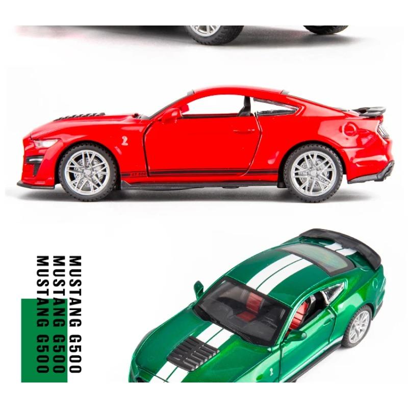 1/32 Ford Mustang Shelby GT500 Supercar High Simulation Car Model Alloy Pull Back Kid Toy Car 4 Open Door Children's Gifts