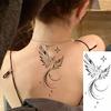 1 Blatt Totenkopf Schmetterling Rose Temporäre Tattoos Für Frauen Männer Hände Fuß Nacken,Temp Fake Tattoo Aufkleber Langanhaltend Wasserdicht