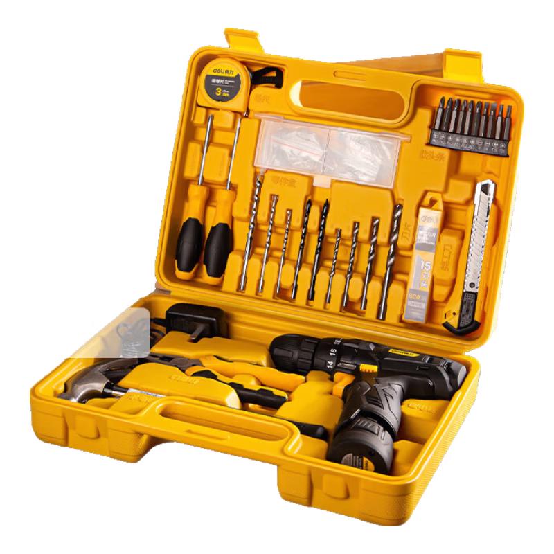 

Deli 28-Piece Cordless Drill and Screwdriver Set CN plug (adapter included)