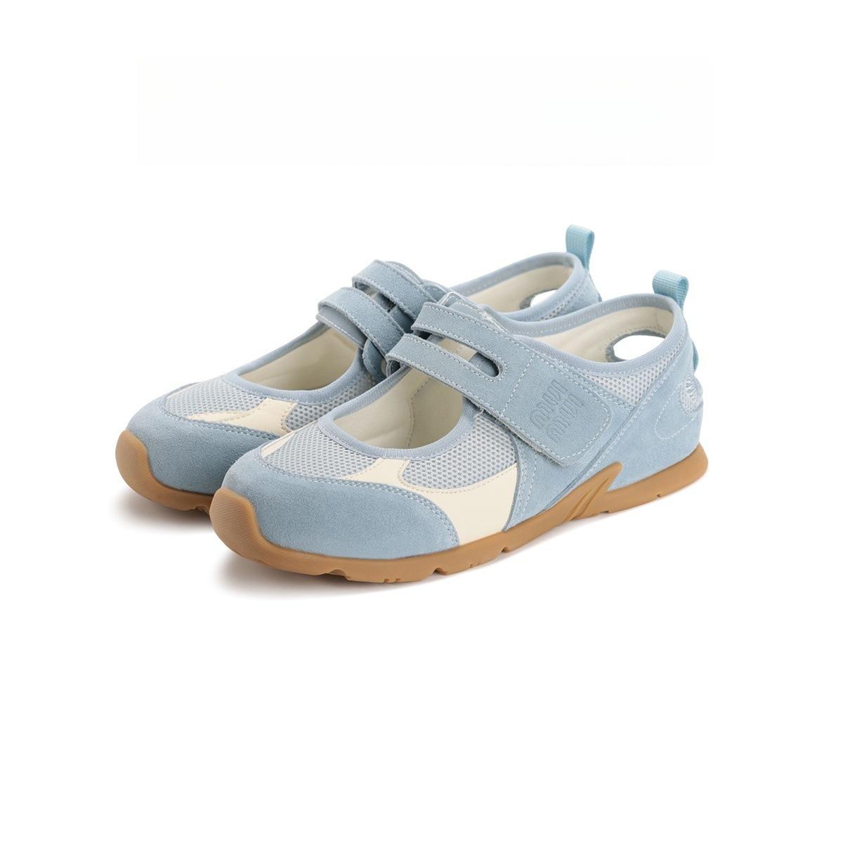 

Yunfu 2025 summer new versatile hollow mesh Mary Jane training shoes women s Korean sports and leisure shoes 40 синий