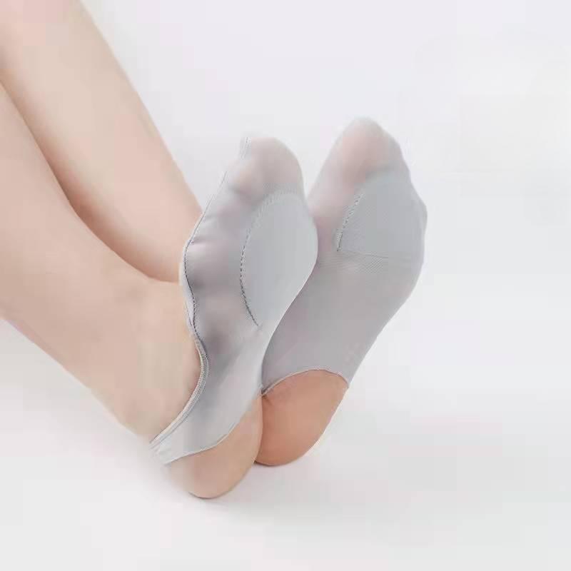 Women Ultra Thin Invisible Socks with Thickened Forefoot Pads Shallow Mouth Non Slip Socks for High Heel Girls
