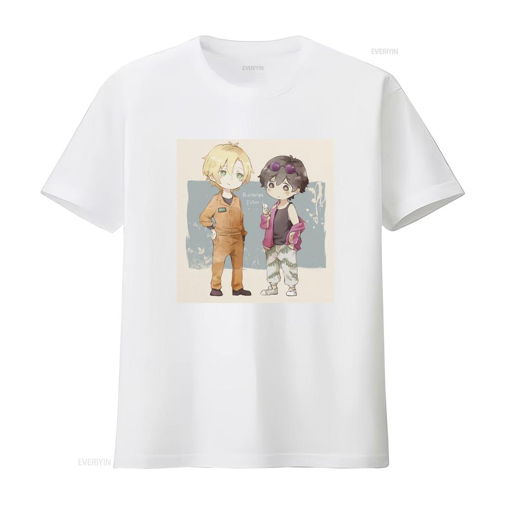 Banana Fish Ash Lynx T-shirt 100% Cotone vintage Lavata Traspirante Morbida Elasticizzata Top Per Uso Quotidiano Casual Leggermente