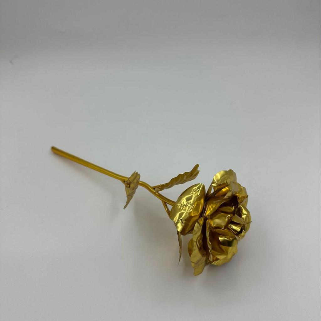 Seven-Color Preserved Rose with Gold Foil - Handmade Floral Gift for Valentine's and Mother's Day