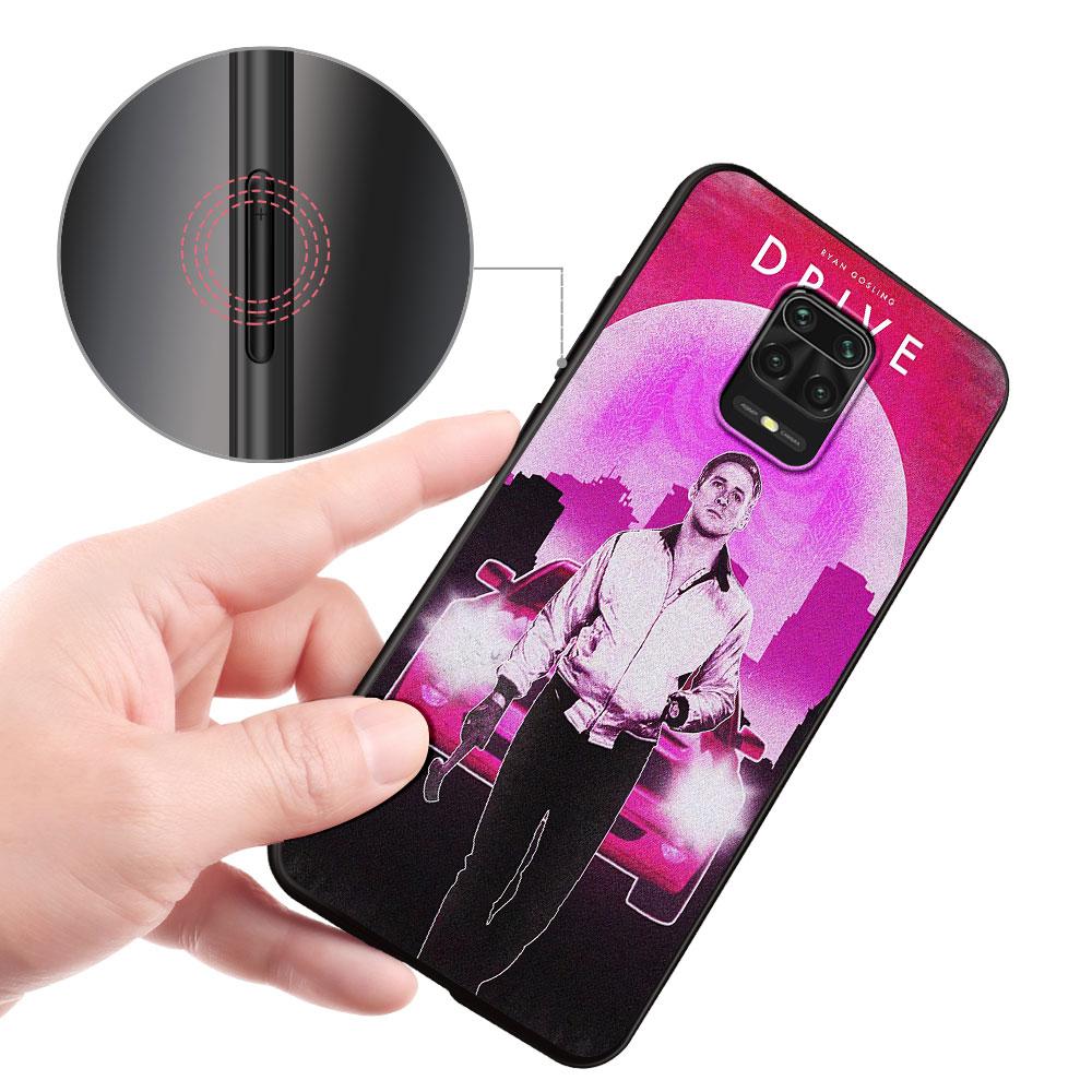 Movie Drive Ryan Gosling Art Case for Xiaomi Redmi 10 10C 9C 9A 9i 9 Prime 9T 12 12C 10A K40 Pro Black Soft TPU Phone Bag Cover