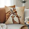1 Stück Giraffenmutter mit Kälbern Druck Kissenbezug, Geeignet für Sofa, Schlafzimmer, Wohnzimmer, Herzliches Geschenk für Tierliebhaber