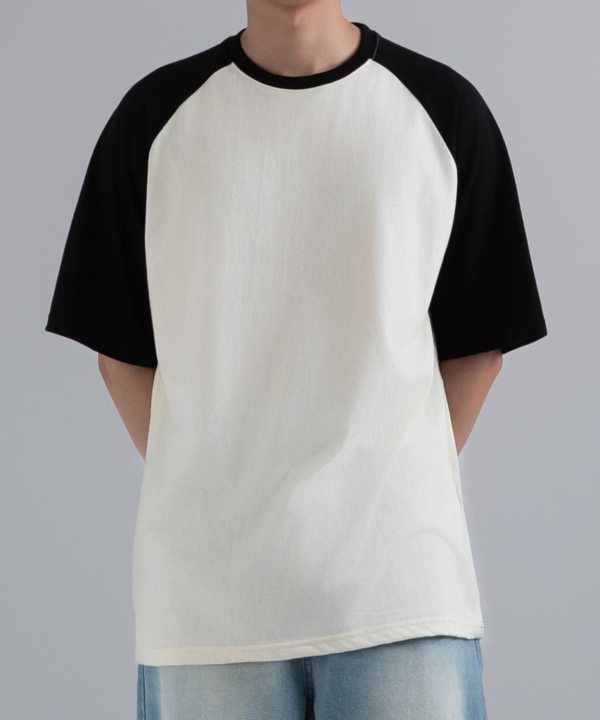UNDEROFF Oversized Raglan Short Sleeve T-Shirt Black