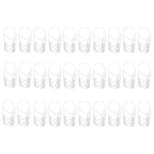 Roisin 30pcs 80ml Mini Disposable Beveled Cake Cups, Pudding Jelly Mousse Cups, Appetizer Bowls for Home Dessert Shop Food Containers