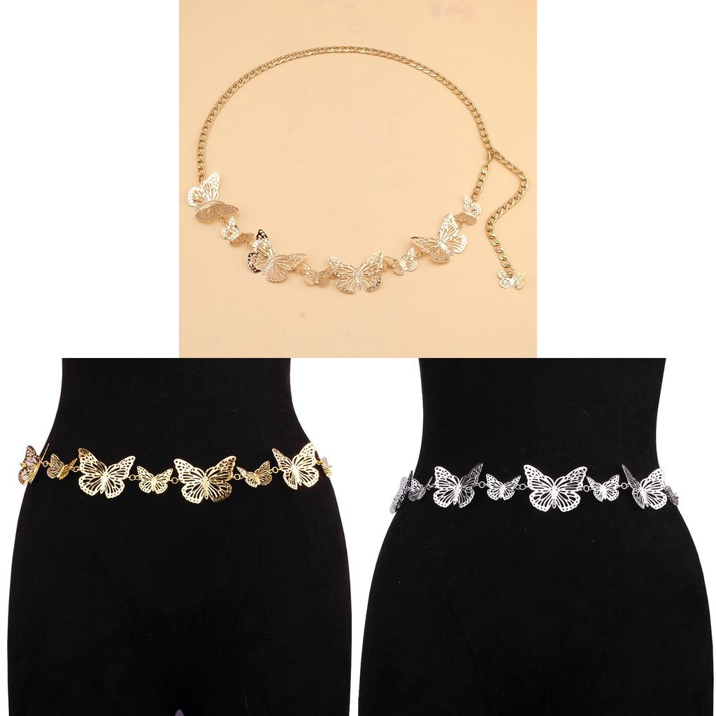 Minimalist Geometric Body Chain For Women Men With Alloy Butterfly Pendant Summer Fashion Jewelry
