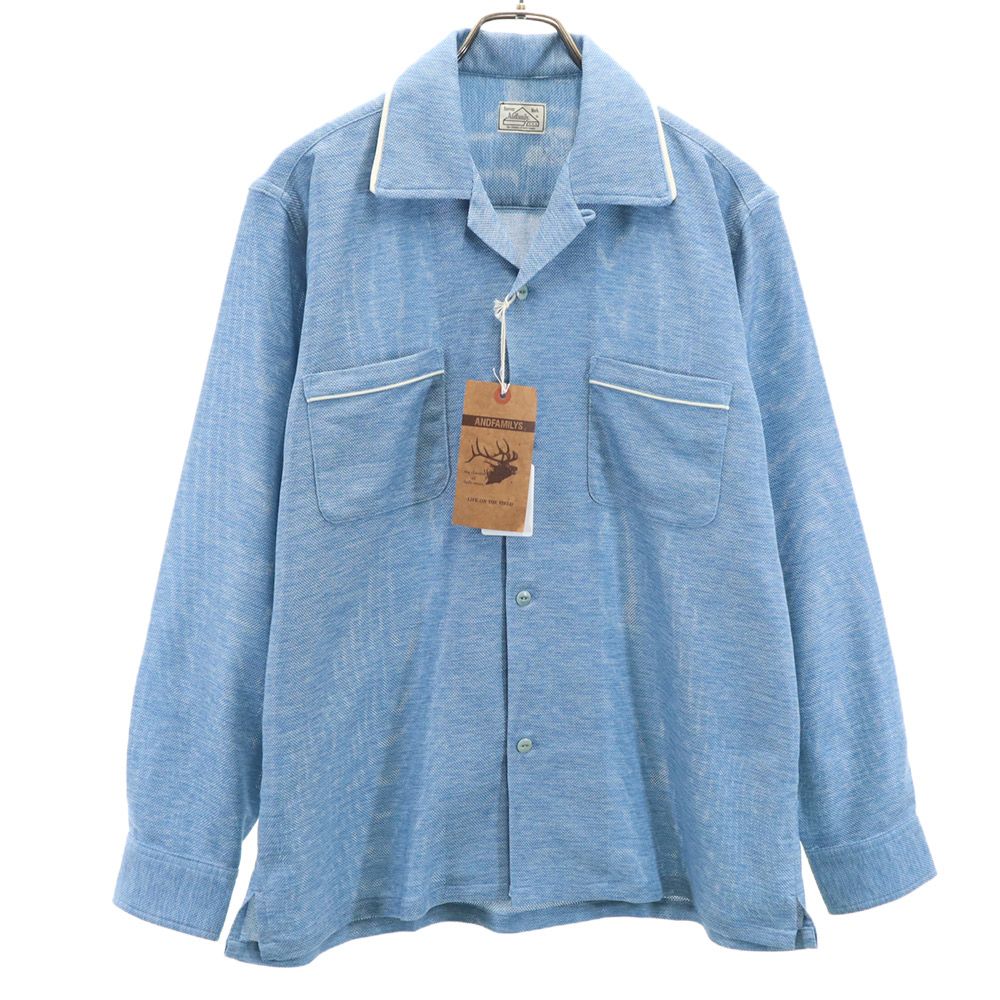 unused ANDFAMILYS co. made in Japan Long sleeve Oriental Mesh shirt 38 Men's Used