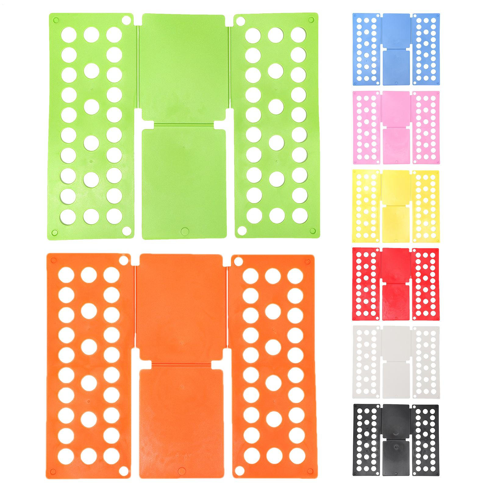 Magics Clothes Folding Board Fast & Neat Folder Portable Laundry Organizer For T-Shirts Pants Travel, Home Dorm Suitcase bianco