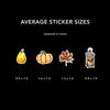 Navy Peony Pumpkin Halloween Watercolor Stickers and Stickers for Water and Journals & (25-Count) - Cute, Water-Resistant, Long-Lasting Bottles,
