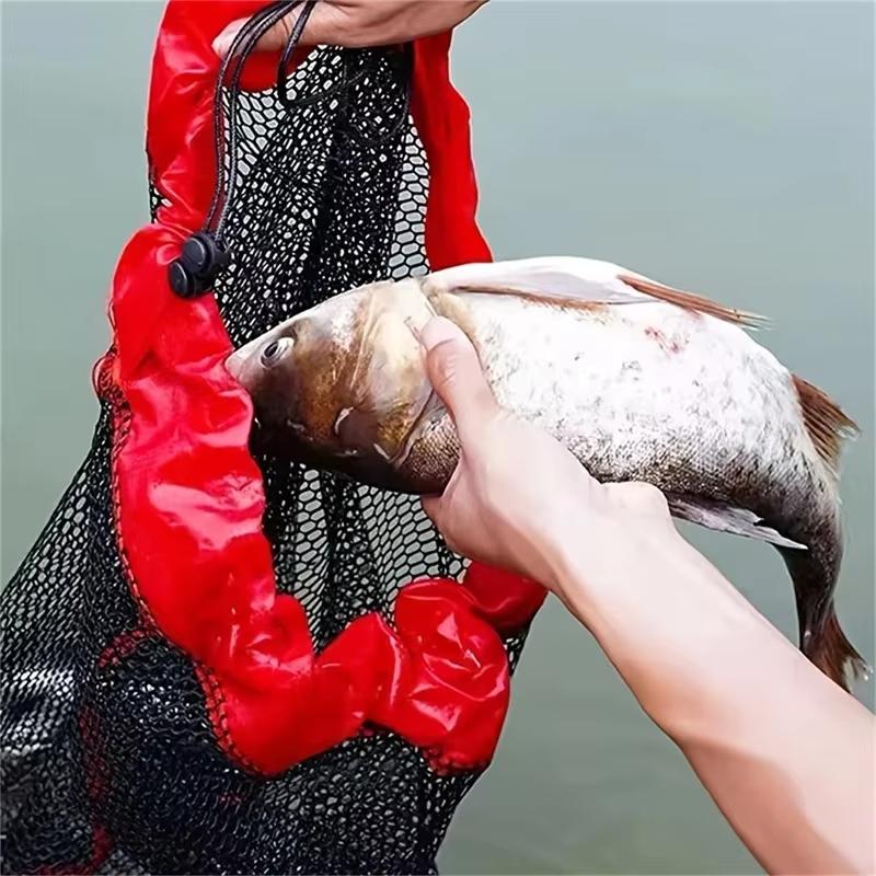 Portable Collapsible Fishing Mesh Bag Thickening Live Fish Net with Bundle Mouth for Outdoor Traps Fishing Crayfish/Shrimp/Eels