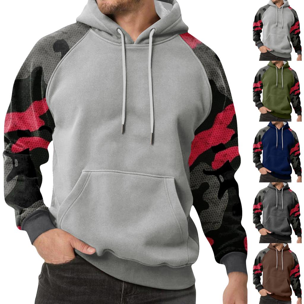 Men's Camouflage Sweatshirt Hoodie Men's Sports Large Size Casual Sweatshirt