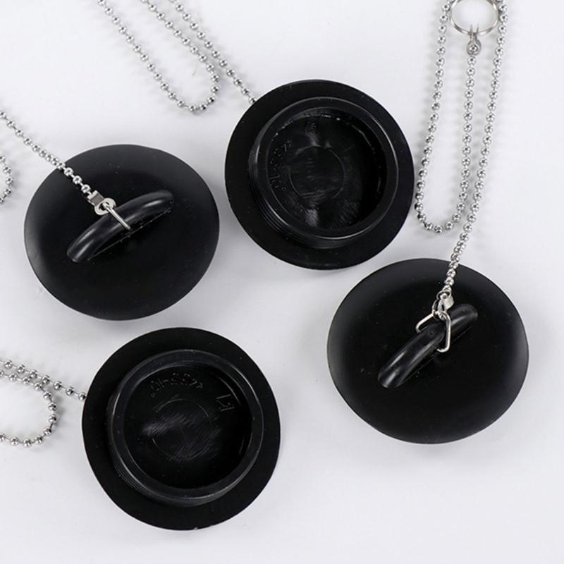 Bathtub Drain Stopper with Chain Rubber Drain Plug Bathtub Accessories Durable