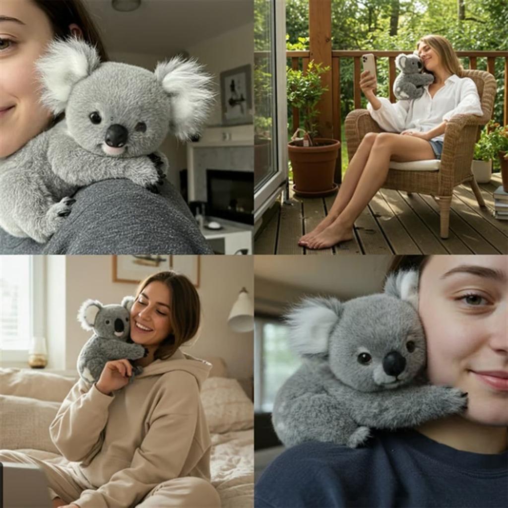 Koala Plush Doll Soft Touch Doll with Realistic Feature for Comforting Weighted Doll for Stress Reduce Emotion Support
