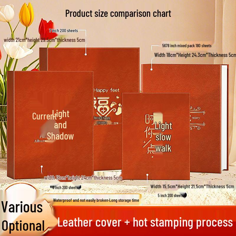 5-6 Inch Large Capacity Photo Album Scrapbook for Family and Couples