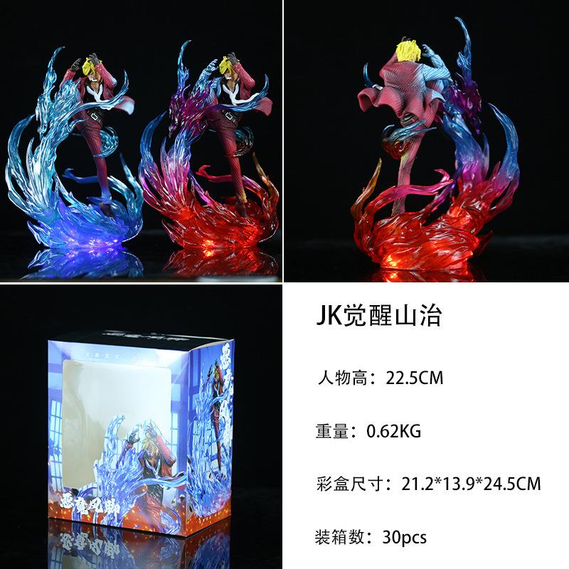 Thief King Jk Awakens Shan Zhi Figure Onigashima Demon Wind Leg Led Lights Animation Statue Desktop Decoration Gift