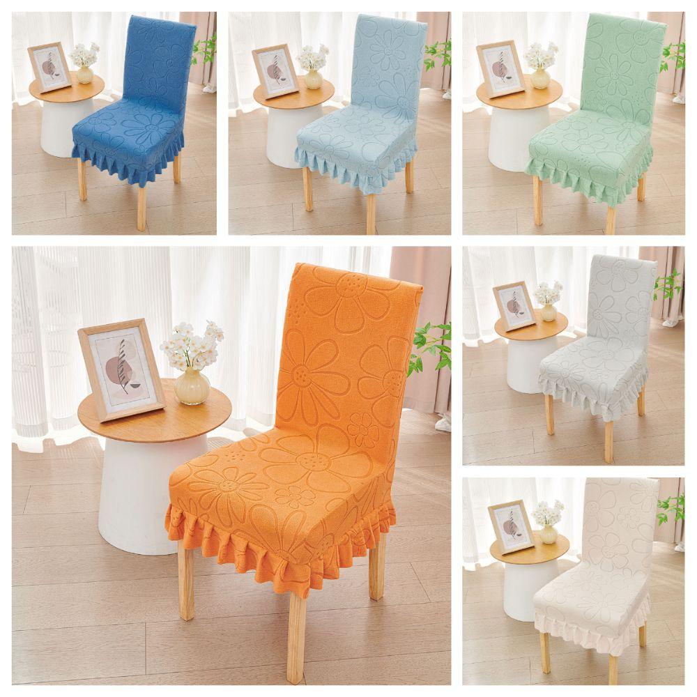 Universal Chair Covers Anti-dust Super Fit Stretch Dining Chair Covers Removable Flower Printing Chair Seat Covers Dining Room